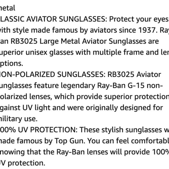 Ray-Ban RB3025 Aviator Classic Sunglasses - Picture 5 of 6